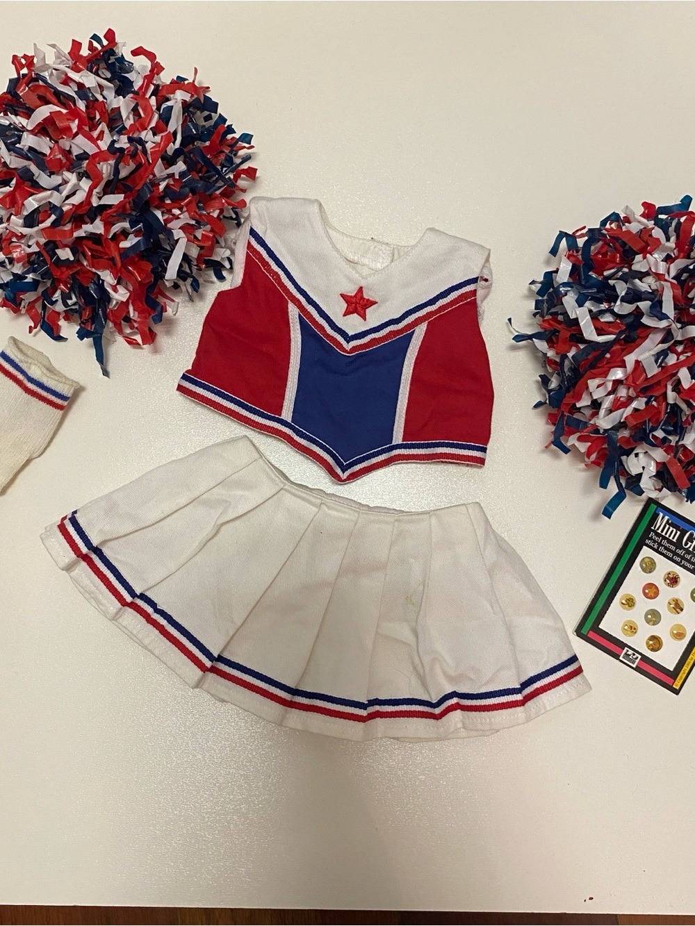 American Girl Pleasant Company Just Like You Cheerleader II Outfit Pom Poms